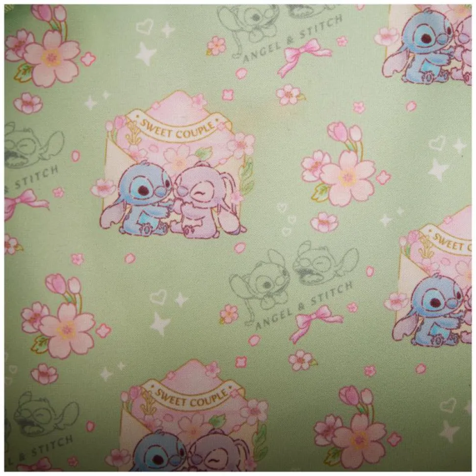 Lilo & Stitch - Cherry Blossom Bow Handle 10" Faux Leather Crossbody Bag