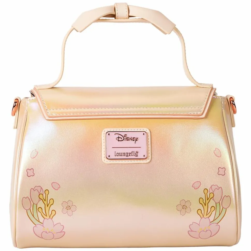 Lilo & Stitch - Cherry Blossom Bow Handle 10" Faux Leather Crossbody Bag