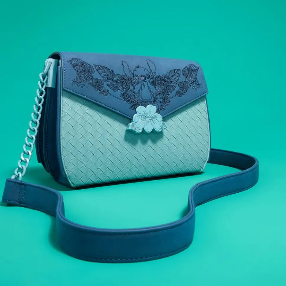 Lilo & Stitch - Embroidered Woven 7" Faux Leather Crossbody Bag