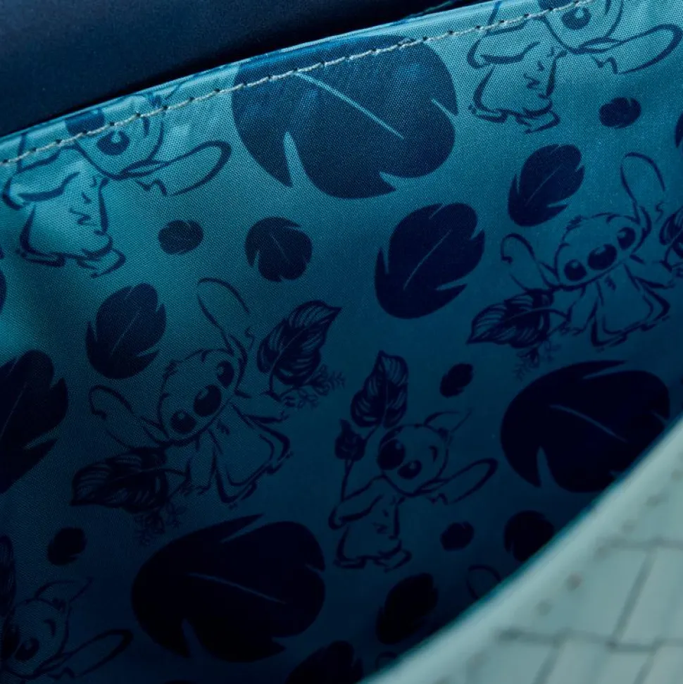 Lilo & Stitch - Embroidered Woven 7" Faux Leather Crossbody Bag