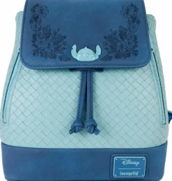 Lilo & Stitch - Embroidered Woven 10" Faux Leather Mini Backpack
