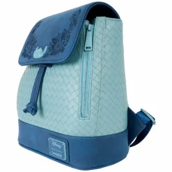 Lilo & Stitch - Embroidered Woven 10" Faux Leather Mini Backpack