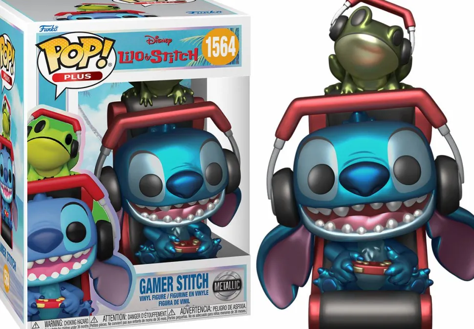 Lilo & Stitch - Gamer Stitch Metallic Pop! Vinyl Figure