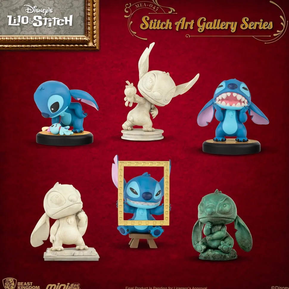 Lilo & Stitch - Stitch Art Gallery Series Mini Egg Attack 3" Action Figure Bundle (Set of 7)