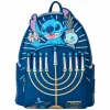 Lilo & Stitch - Stitch Hanukkah Menorah Light Up 10" Faux Leather Mini Backpack