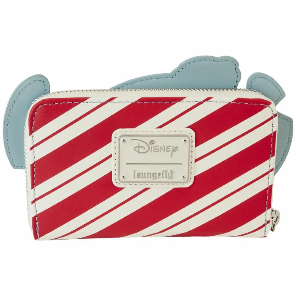Lilo & Stitch - Stitch Holiday Glitter 4" Faux Leather Zip-Around Wallet