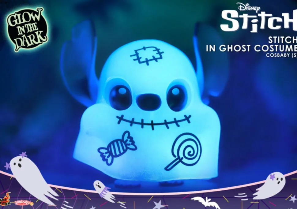 Lilo & Stitch - Stitch in Ghost Costume Glow-in-the-Dark Cosbaby (S) Hot Toys Figure