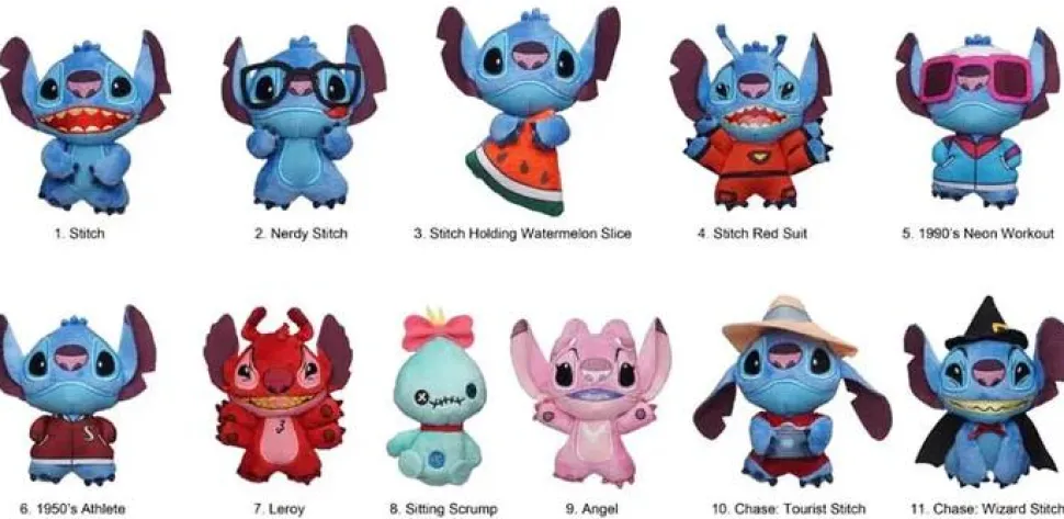 Lilo & Stitch - Stitch Plush Bag Clip Blind Bag (Display of 24)