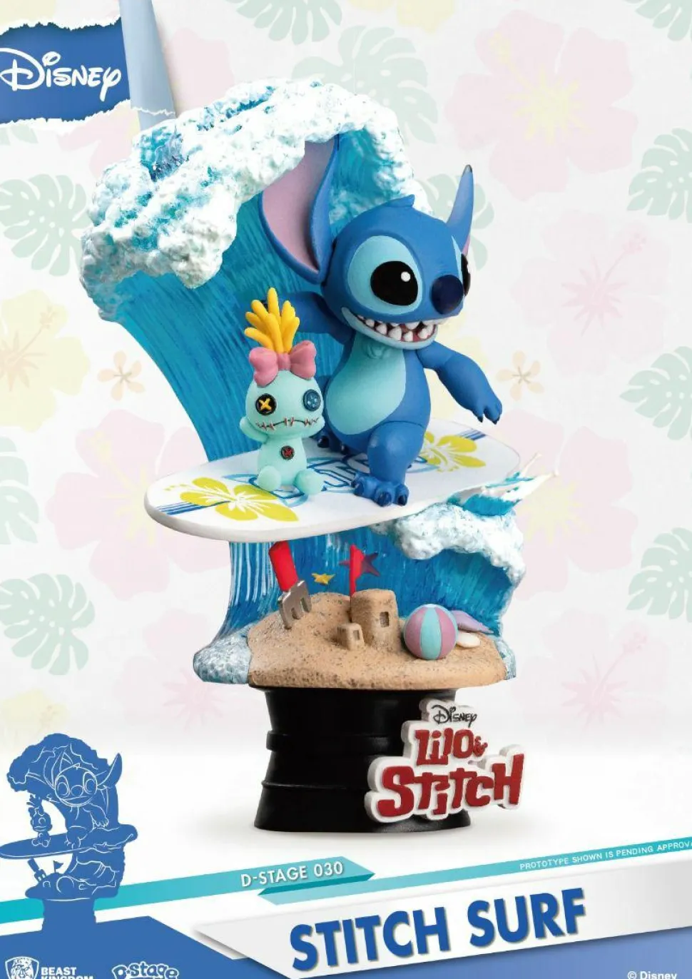 Lilo & Stitch - Stitch Surfing D-Stage 6" Diorama Statue