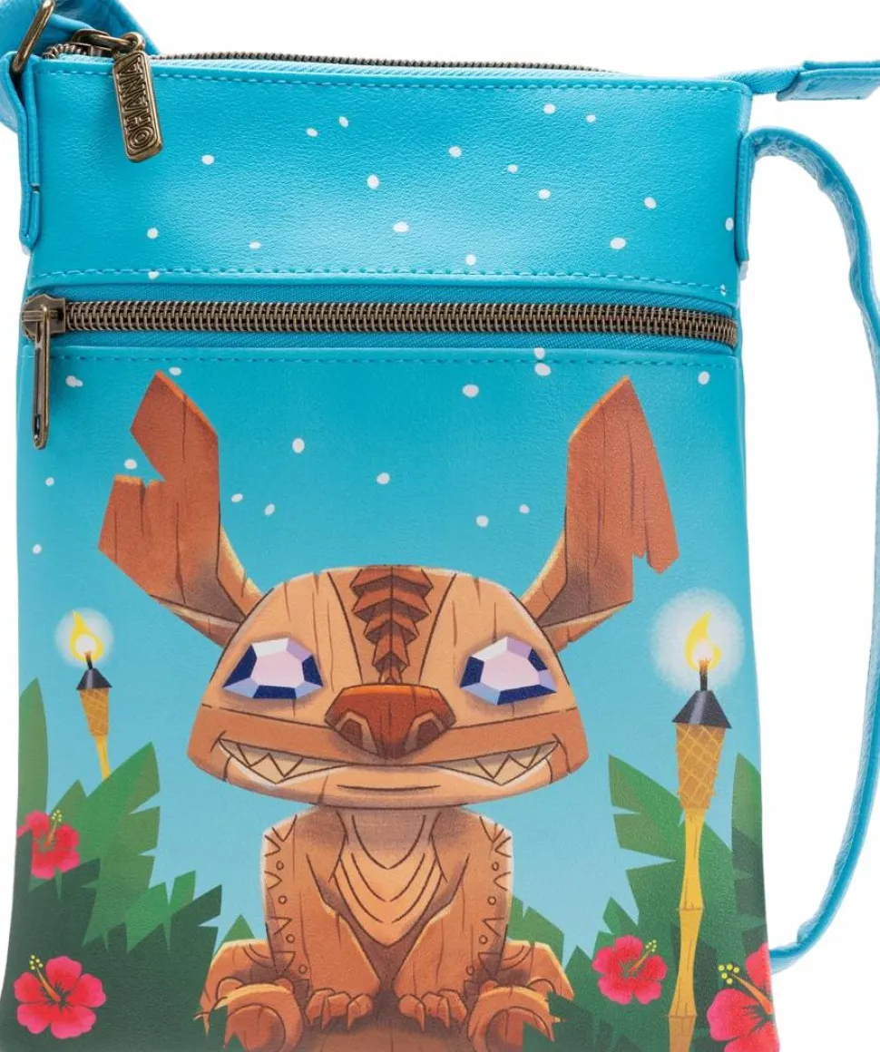 Lilo & Stitch - Stitch Tiki 9" Faux Leather Passport Bag