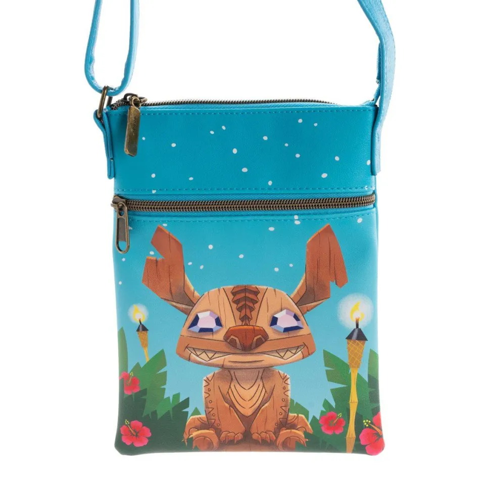 Lilo & Stitch - Stitch Tiki 9" Faux Leather Passport Bag