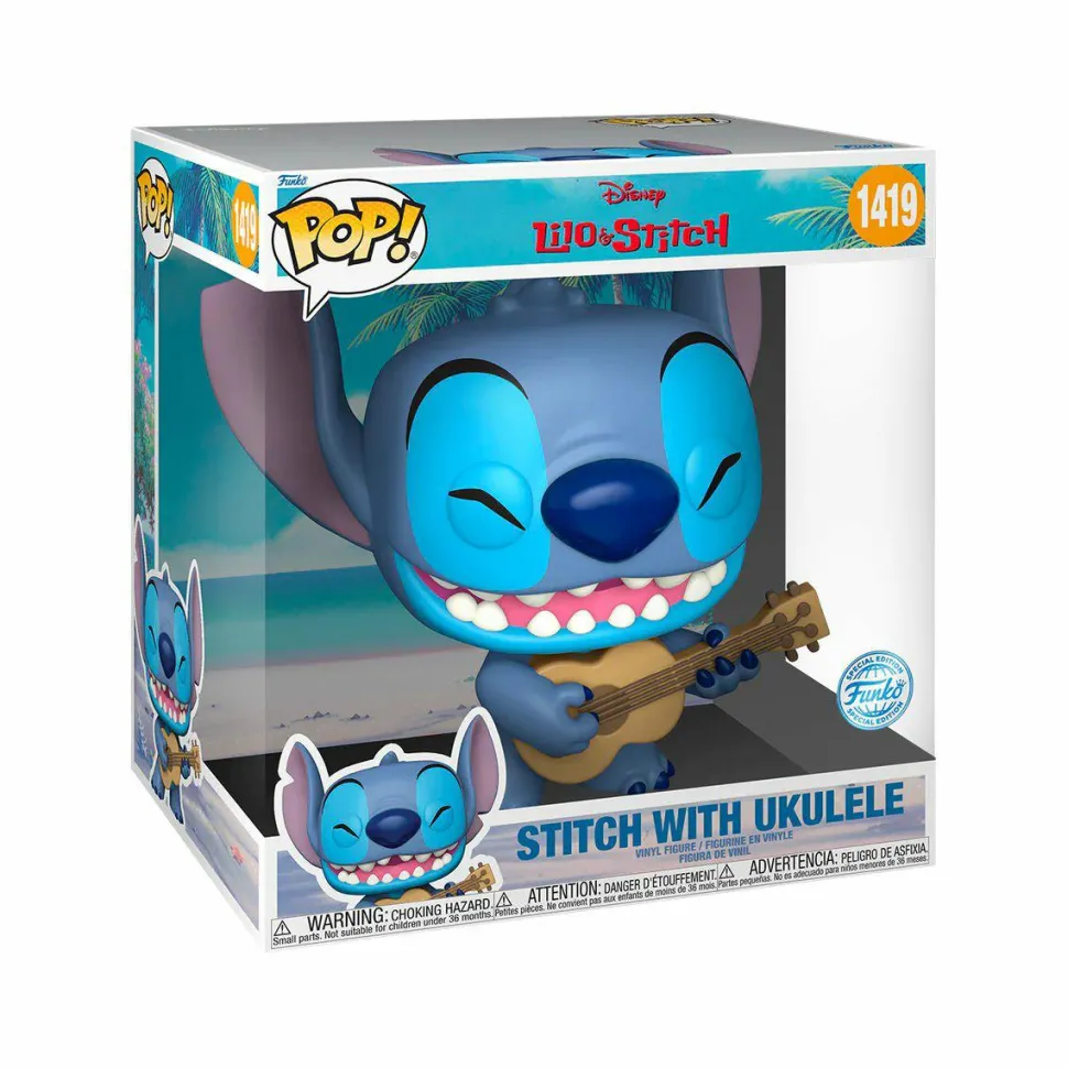 Lilo & Stitch - Stitch with Ukelele 10" Jumbo Pop! Vinyl Figure