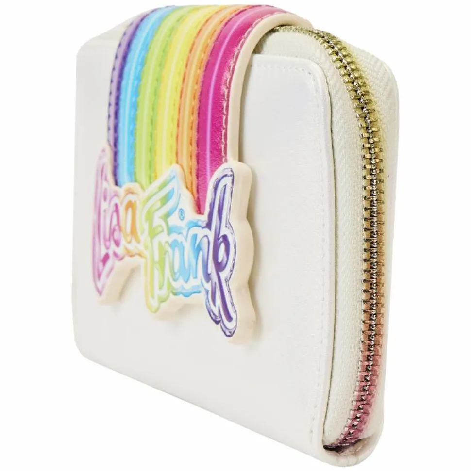Lisa Frank - Rainbow Logo 4” Faux Leather Zip-Around Wallet