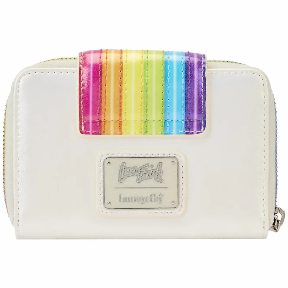 Lisa Frank - Rainbow Logo 4” Faux Leather Zip-Around Wallet