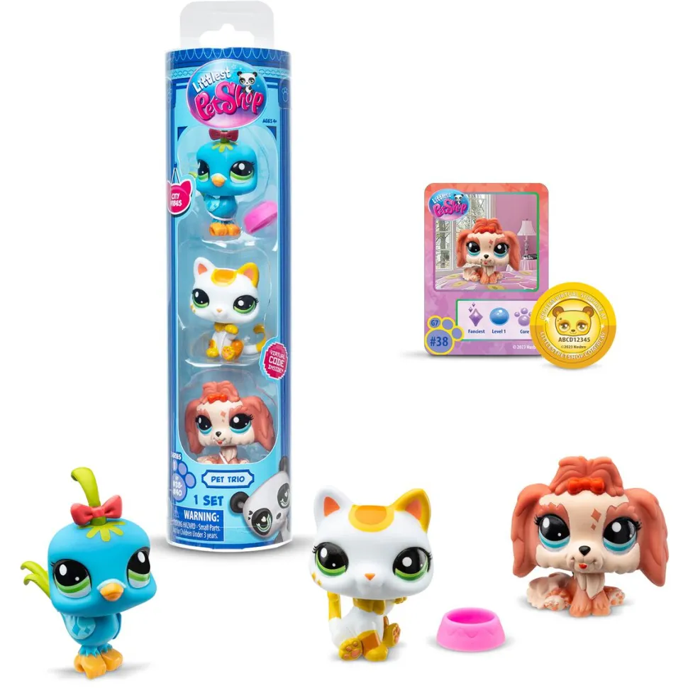 Littlest Pet Shop - Pet Trio #38, #39 & #40 Mini Figure 3-Pack in Tube (Series 1)