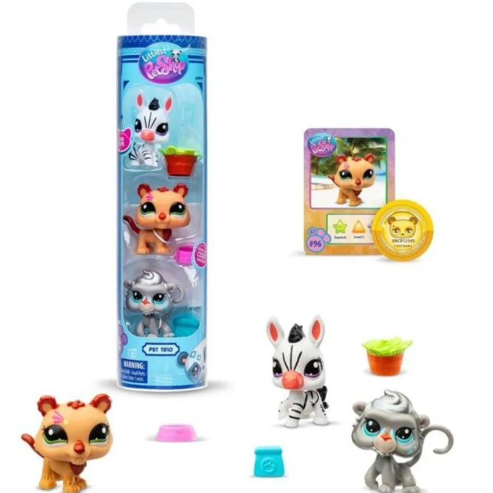 Littlest Pet Shop - Trio in Tube Zoo Pets Mini Figure 3-Pack (Series 2)
