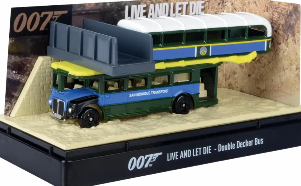 Live and Let Die (1973) - Double Decker Bus James Bond 007 Collection 1/64th Scale Die-Cast Vehicle Replica Diorama
