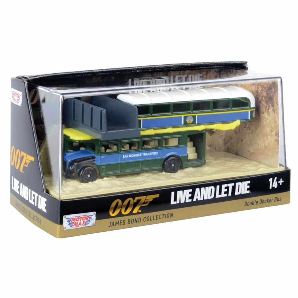 Live and Let Die (1973) - Double Decker Bus James Bond 007 Collection 1/64th Scale Die-Cast Vehicle Replica Diorama