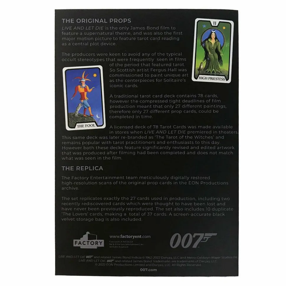 Live and Let Die - Tarot Cards 1:1 Scale Life-Size Prop Replica