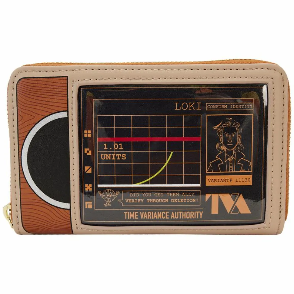 Loki - TVA Multiverse 4" Faux Leather Zip-Around Wallet