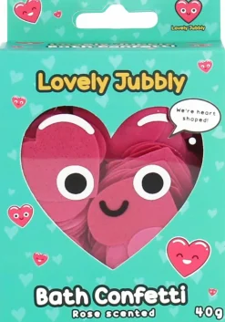 Lovely Jubbly Heart Rose-Scented Bath Confetti