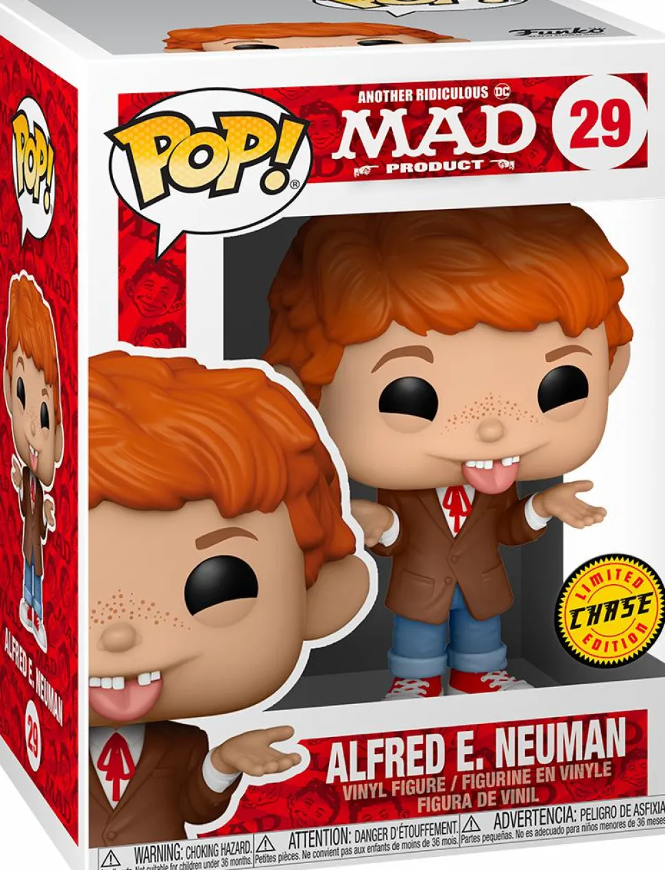MAD - Alfred E. Neuman Pop! Vinyl Figure in Acrylic Pop! Protector (Chase Variant)