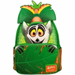 Madagascar - King Julien Cosplay Glow in the Dark 10” Faux Leather Mini Backpack