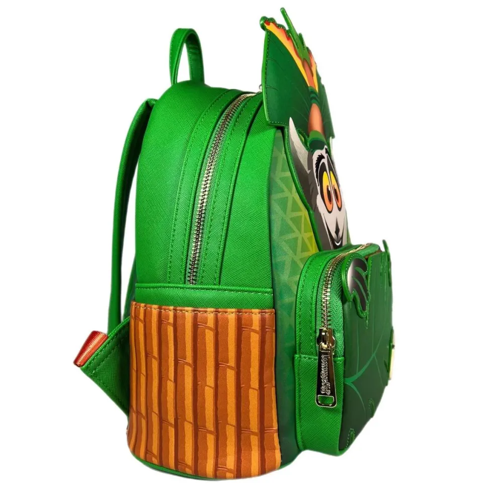 Madagascar - King Julien Cosplay Glow in the Dark 10” Faux Leather Mini Backpack