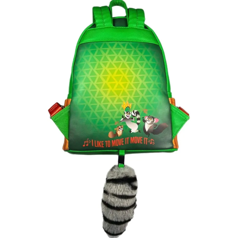 Madagascar - King Julien Cosplay Glow in the Dark 10” Faux Leather Mini Backpack