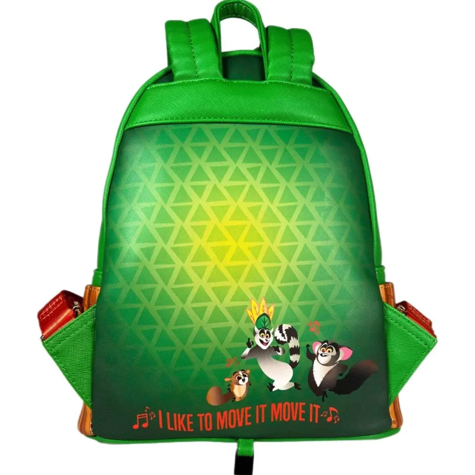 Madagascar - King Julien Cosplay Glow in the Dark 10” Faux Leather Mini Backpack