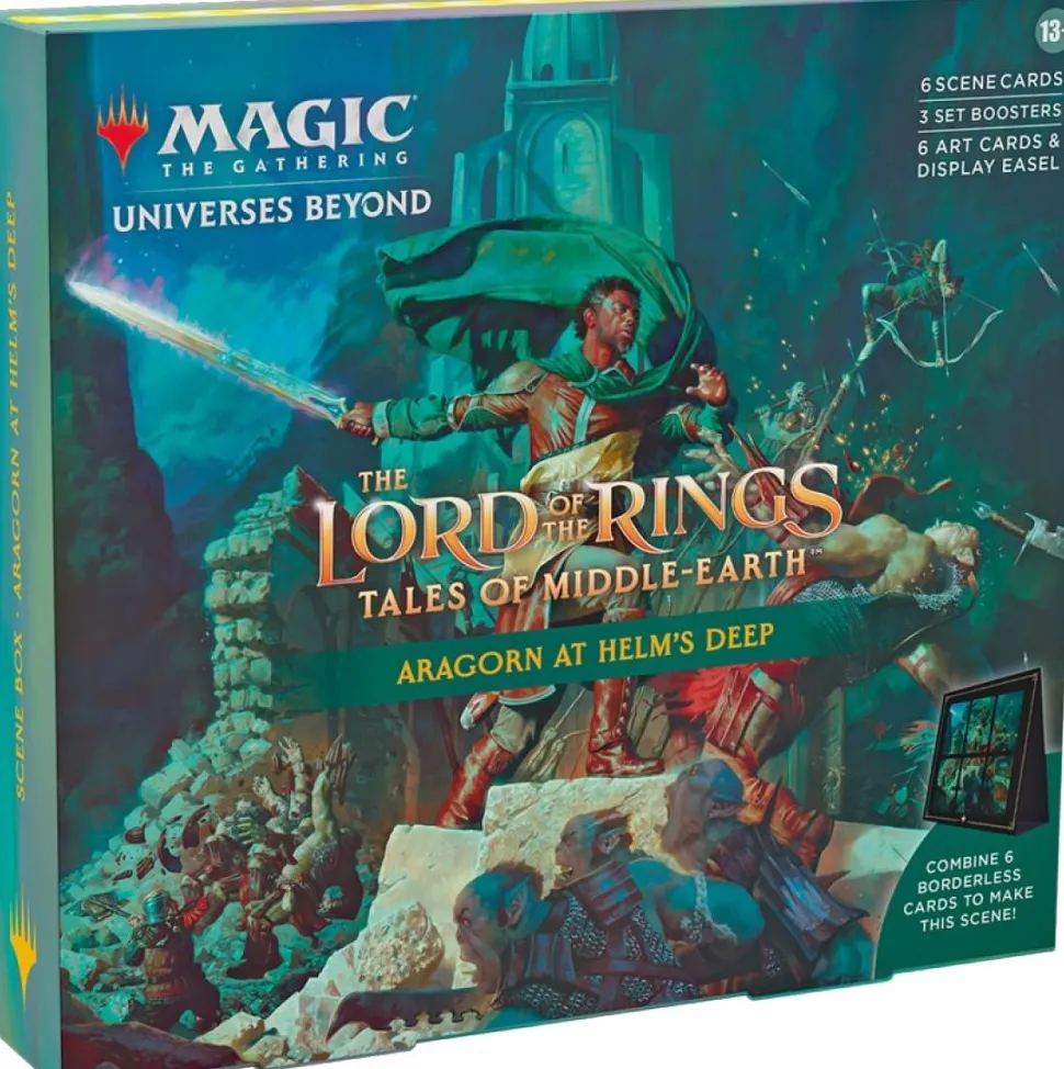 Magic: The Gathering - Universes Beyond: The Lord of the Rings: Tales of Middle-Earth Aragorn at Helms Deep Holiday Scene Box