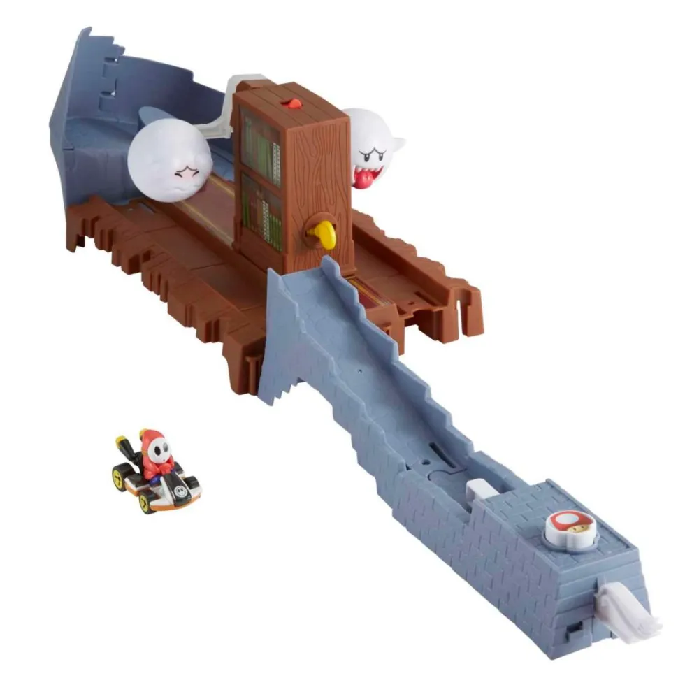 Mario Kart - Boo's Spooky Sprint Track Set Hot Wheels 1/64th Scale Die-Cast Vehicle Playset