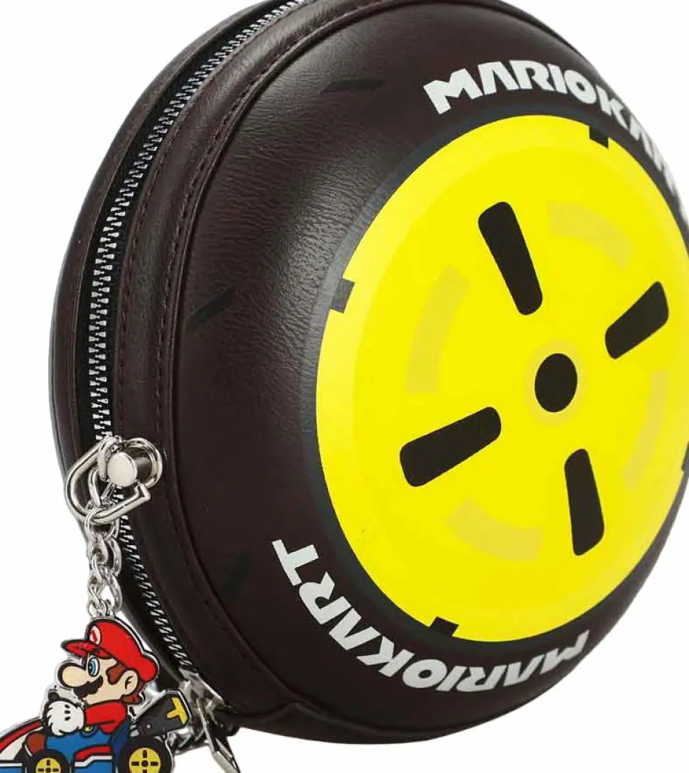 Mario Kart - Molded Wheel 6" Faux Leather Crossbody Handbag