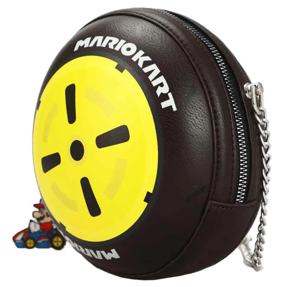 Mario Kart - Molded Wheel 6" Faux Leather Crossbody Handbag