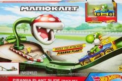 Mario Kart - Piranha Plant Slide Track Set Hot Wheels 1/64th Scale Die-Cast Vehicle Playset