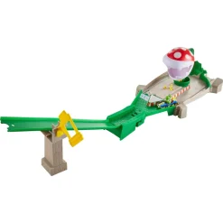 Mario Kart - Piranha Plant Slide Track Set Hot Wheels 1/64th Scale Die-Cast Vehicle Playset