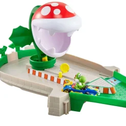 Mario Kart - Piranha Plant Slide Track Set Hot Wheels 1/64th Scale Die-Cast Vehicle Playset
