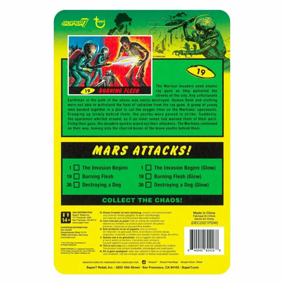 Mars Attacks - Burning Flesh Glow in the Dark ReAction 3.75” Action Figure