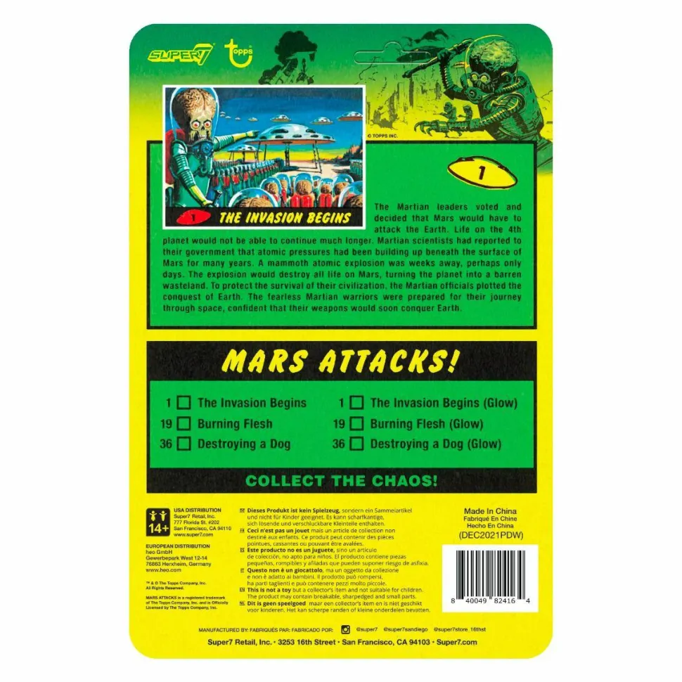 Mars Attacks - The Invasion Begins Glow in the Dark ReAction 3.75” Action Figure