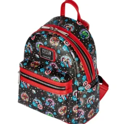 Marvel - Avengers Floral Tattoo 10” Faux Leather Mini Backpack