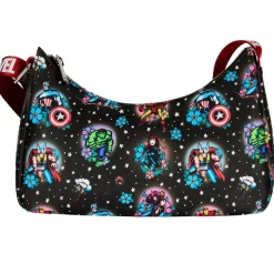 Marvel - Avengers Floral Tattoo 6” Faux Leather Shoulder Bag with Coin Bag Strap