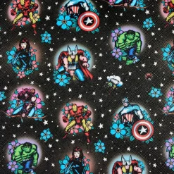 Marvel - Avengers Floral Tattoo 4” Faux Leather Zip-Around Wallet