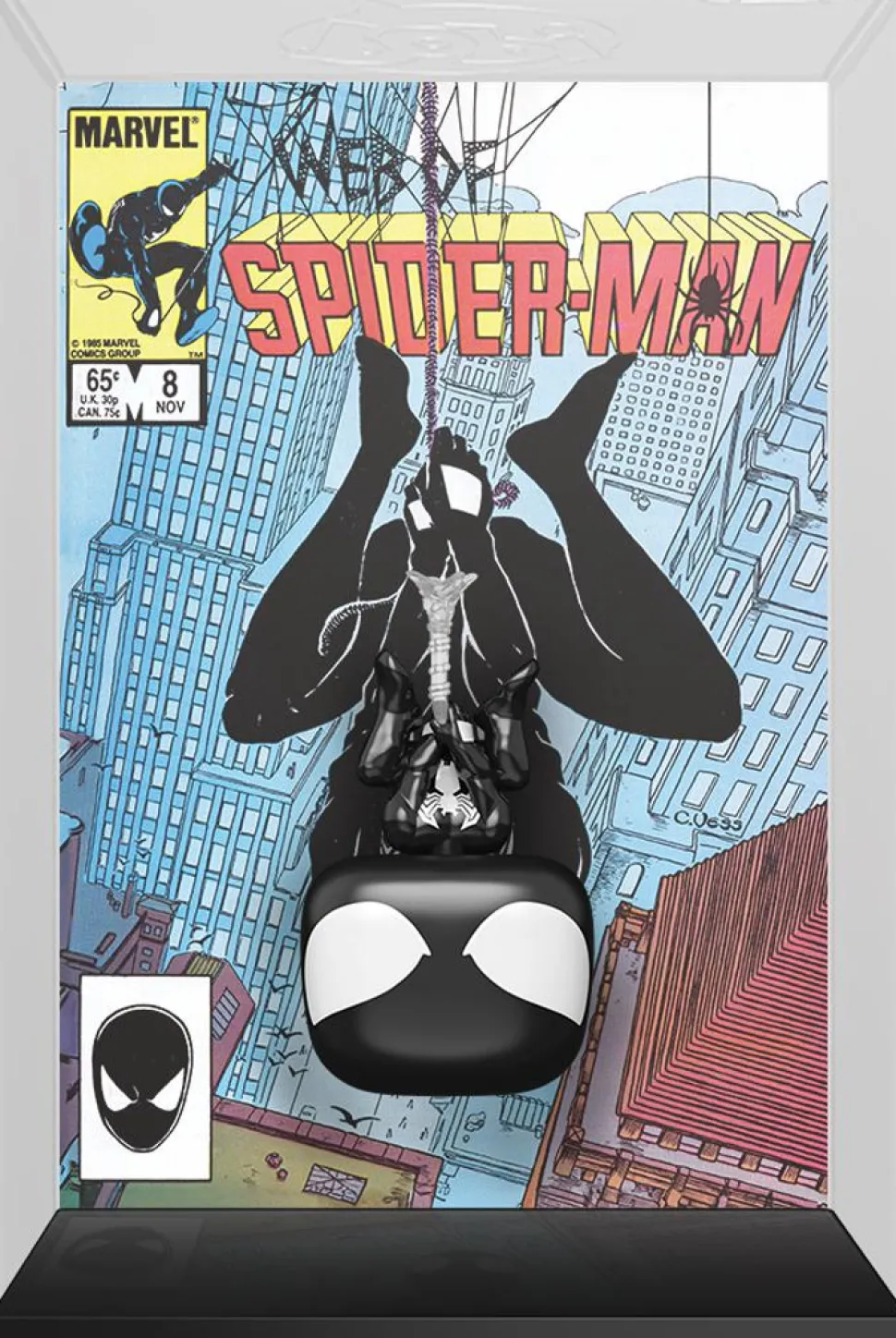 Marvel - Black Suit Spider-Man Web of Spider-Man #08 Pop! Comic Covers Vinyl Figure