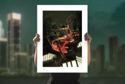Marvel - Elektra & Daredevil Fine Art Print by Alex Garner