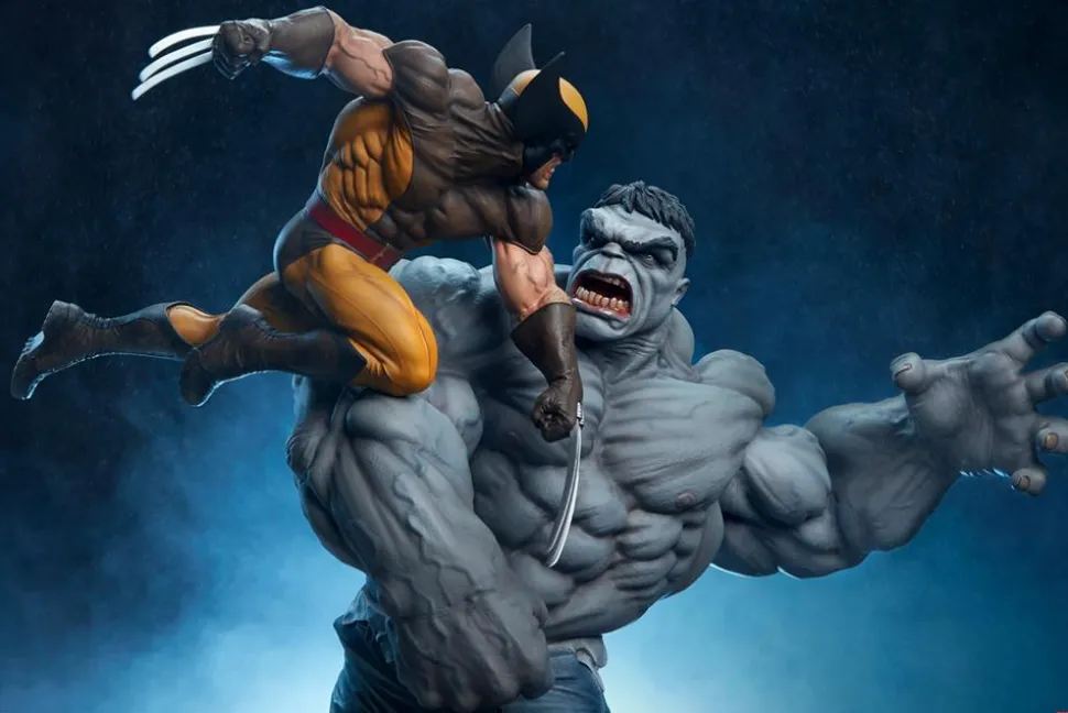 Marvel - Grey Hulk vs. Wolverine 23" Maquette Statue