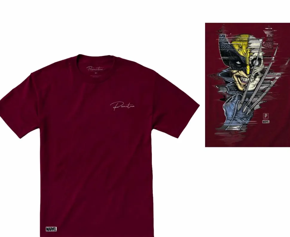 Marvel - Marvel x Primitive Wolverine Burgundy T-Shirt