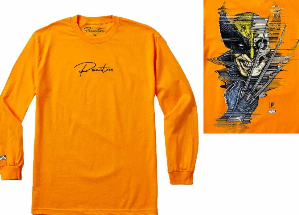 Marvel - Marvel x Primitive Wolverine Gold Long Sleeve T-Shirt