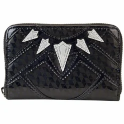 Marvel - Metallic Black Panther Cosplay 4ā Faux Leather Zip-Around Wallet