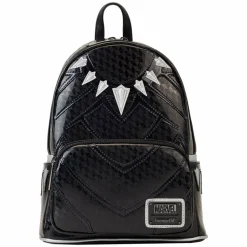 Marvel - Metallic Black Panther Cosplay 10” Faux Leather Mini Backpack