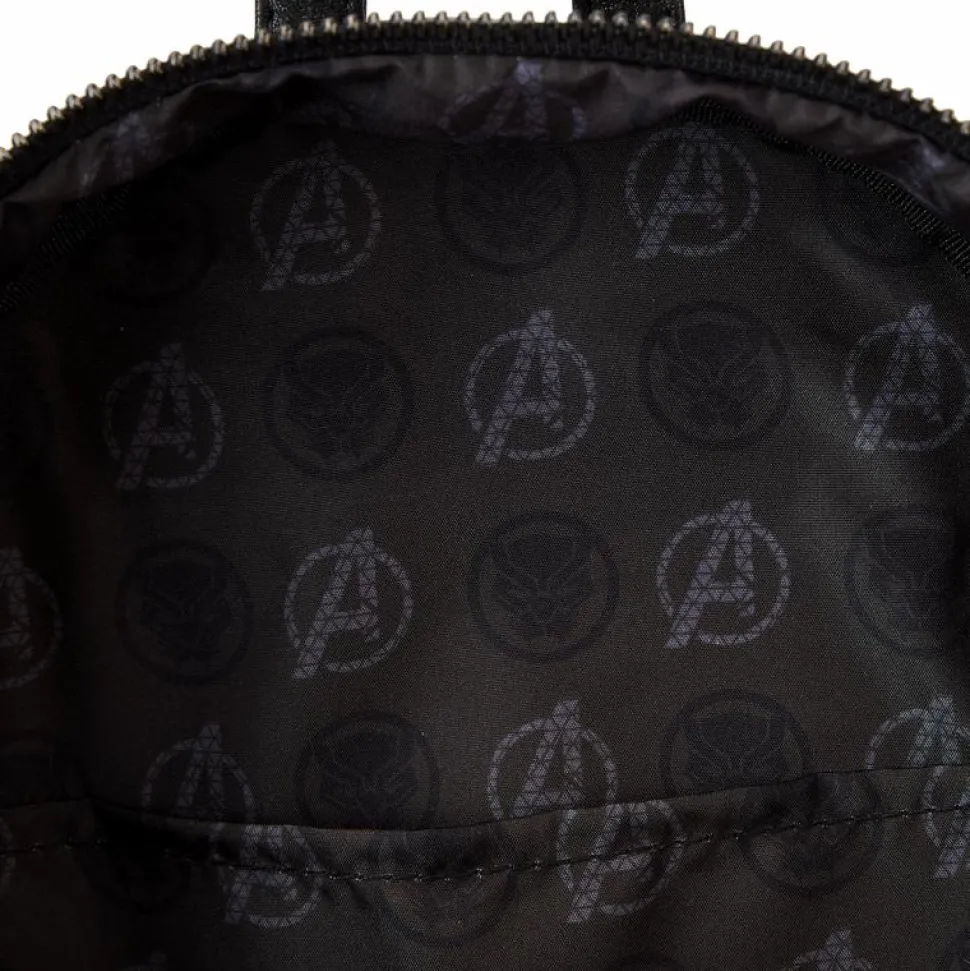 Marvel - Metallic Black Panther Cosplay 10” Faux Leather Mini Backpack